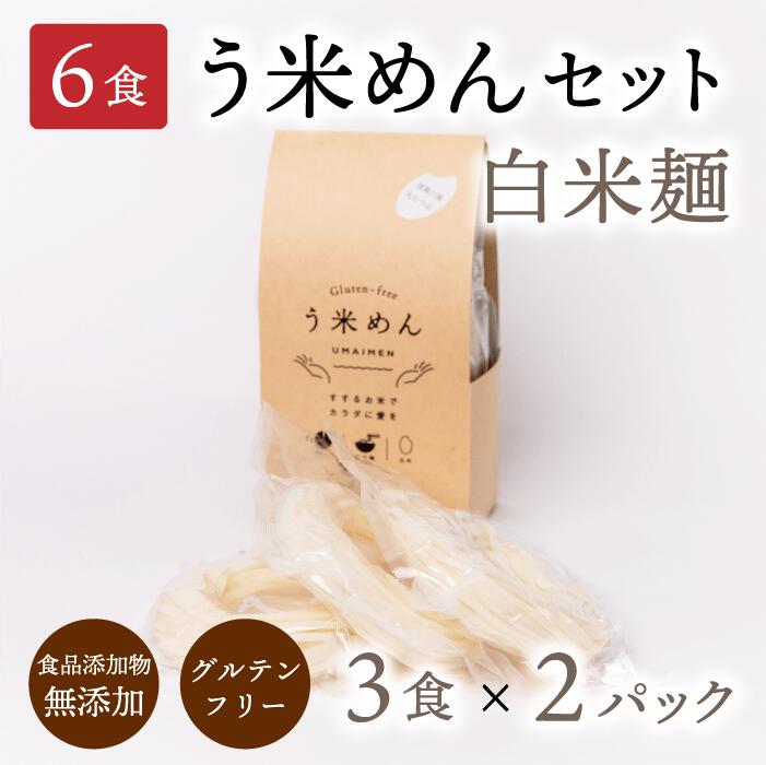 モチモチ♪ ヘルシー【ギフト / 送料無料】無添加 う米めん お徳用 100g×全6食セット(3食× ...