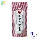 友桝飲料 凍ル堂 あずきアイス80gパウチ×4ケース(全144本)送料無料