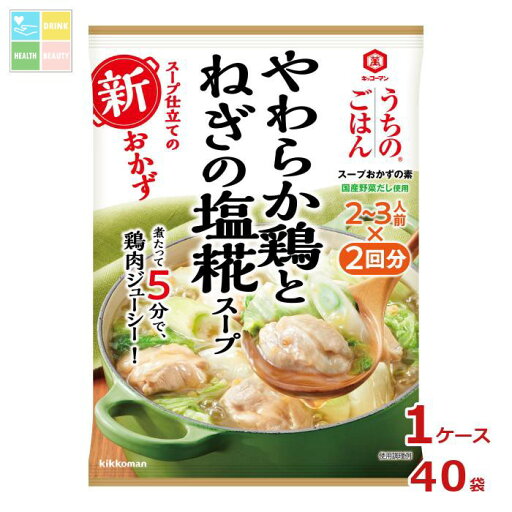 キッコーマン うちのごはんスープおかずの素 やわらか鶏とねぎの塩糀スープ110gパウチ×1ケース(全40本)送料無料 キッコーマン うちのごはんスープおかずの素 やわらか鶏とねぎの塩糀スープ110gパウチ×1ケース(全40本)送料無料