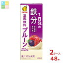 マルサン 1日分の鉄分豆乳飲料 プルーンミックス200ml紙パック×2ケース(全48本)送料無料