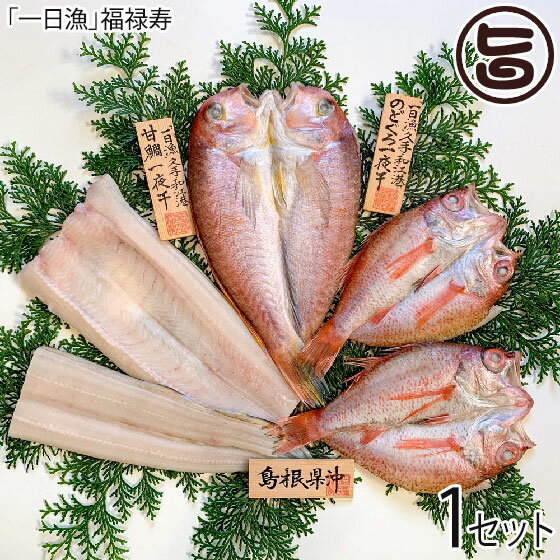 日本海厳選地魚一夜干「福禄寿」のどぐろ、甘鯛、エテかれい、笹かれいの特上詰合せ 一日漁 島根県 人気 魚介類 一夜干し 送料無料