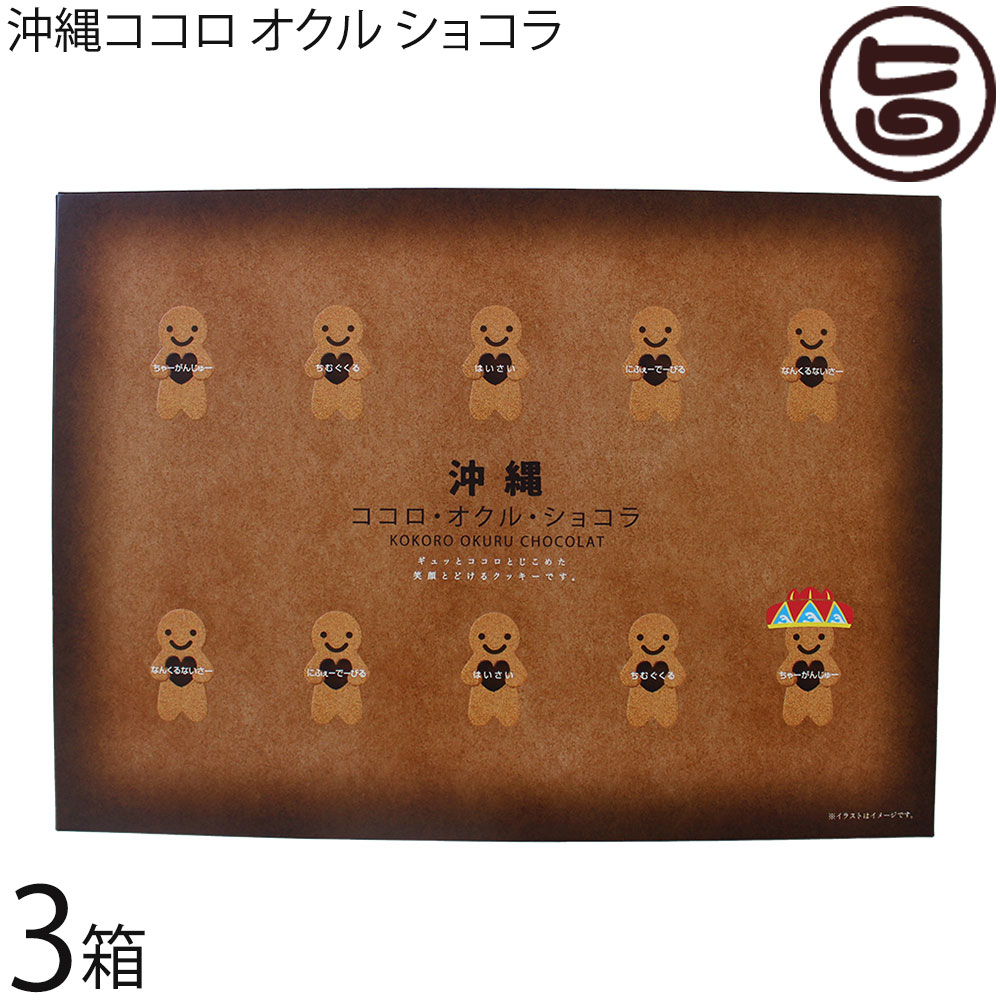 豊上製菓 沖縄ココロ オクル ショコラ 18個入×3箱 沖縄 パッケージに沖縄方言がのってるよ!