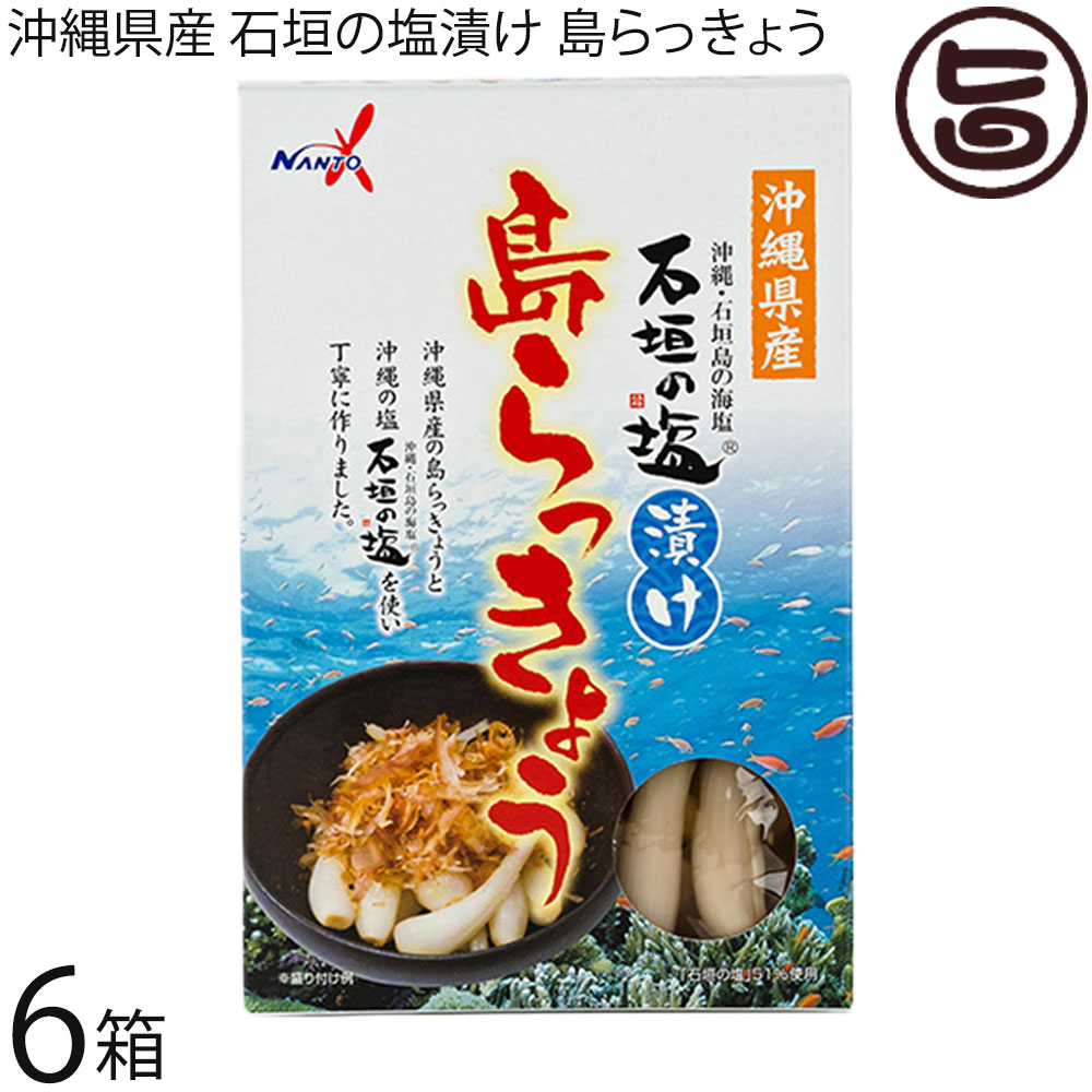 南都物産 沖縄県産 石垣の塩漬け 島らっきょう 60g×6箱 沖縄