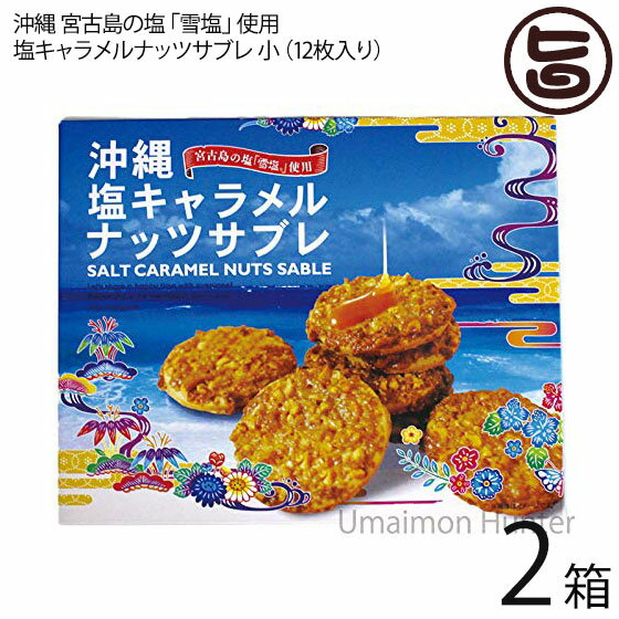 塩キャラメルナッツサブレ小×2箱 沖縄土産 人気 お菓子 焼き菓子 サブレ お土産 バラマキ ばら撒き土産 個包装 サブレ ナッツ キャラメル