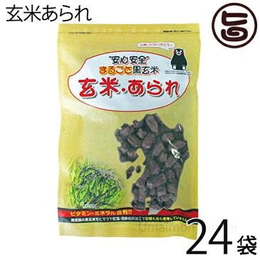 碧い海 玄米あられ 100g×24袋 熊本県南阿蘇産 黒玄米使用 肥料 農薬不使用 高熱焙煎加工 食べきりサイズ 熊本 土産 無添加 おやつ 離乳食 条件付き送料無料