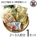 サンフーズ 白エビ塩味 もつ野菜鍋 2～3人前×1セット 〆らーめん入り 白エビ塩味スープ 麺家いろは監修 レシピ付