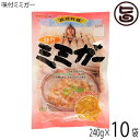 【名称】豚耳皮肉 【内容量】240g×10袋 【賞味期限】要冷蔵未開封で30日 【原材料】豚耳皮肉（国産）、しょうゆ、砂糖、調味酢、食酢、調合ごま油、調味エキス、香辛料/グリセリン、グリシン、pH調整剤、酸味料、香料、保存料（ポリリジン）、（一部に小麦・豚・大豆・ごまを含む） 【保存方法】冷蔵10℃以下 開封後はお早めにお召し上がり下さい 【お召上がり方】袋から取り出し、そのままお召し上がりいただけます。お好みでキュウリなどの野菜やワカメ等の海草を加えてお召し上がり下さい。【栄養成分表示】(100gあたり)：エネルギー160kcal・たんぱく質16.7g・脂質6.3g・炭水化物9.2g・食塩相当量3.8g推定値【JANコード】4964134213445 【販売者】株式会社オリーブガーデン（沖縄県国頭郡恩納村） メーカー名 沖縄ハム総合食品 原産国名 日本 産地直送 沖縄県 商品説明 ミミガーとは豚の耳のことです。コリコリとした歯ざわりがクセになる人も多く、またコラーゲンを豊富に含んでいることでより注目されています。その味はさっぱりとして、いくら食べても飽きない味です。豚耳には、良質な蛋白質（コラーゲン）が豊富に含まれています。薄くスライスした豚耳に、醤油，ゴマ油をベースに味をつけました。コリコリとした歯ごたえが楽しめます。宅急便：冷蔵着日指定：〇可能 ギフト：×不可 ※生産者より産地直送のため、他商品と同梱できません。※納品書・領収書は同梱できません。　領収書発行は注文履歴ページから行えます。 こちらの商品は全国送料無料です