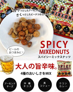 スパイシーミックスナッツ 16g×6袋×6P 旨辛 アーモンド ナッツ チーズ ウコン カレー 豆菓子 沖縄土産 沖縄 土産 送料無料