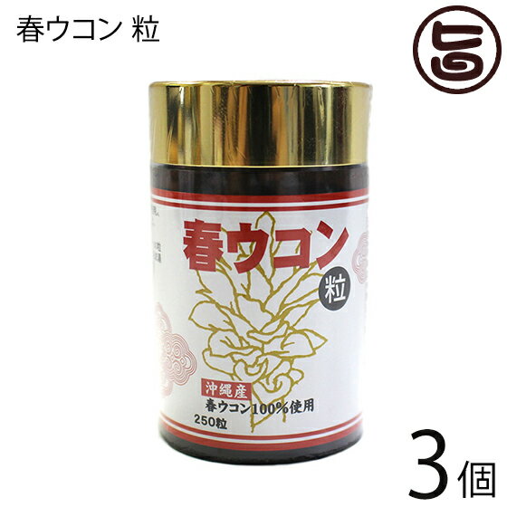 沖縄ウコン販売 沖縄産100% 春ウコン粒 1個(1個・25g/約250粒)×3個 沖縄 健康維持