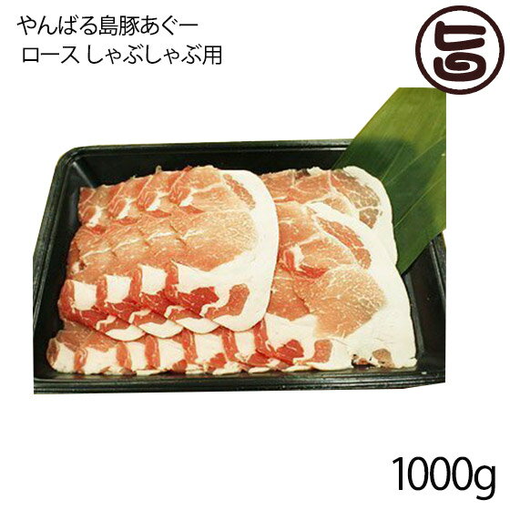 フレッシュミートがなは やんばる島豚あぐー ≪黒豚≫ ロース しゃぶしゃぶ用 1000g 沖縄 土産 アグー 貴重 肉 人気