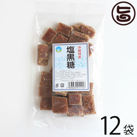 わかまつどう製菓 塩黒糖 (加工) 140g×12袋 沖縄 人気 土産 定番 お菓子 黒砂糖
