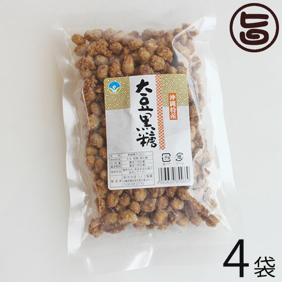 わかまつどう製菓 大豆黒糖 (加工) 140g×4袋 沖縄 人気 土産 定番 お菓子 黒砂糖 林修の今でしょ 講座 黒糖