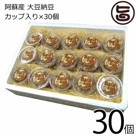 阿蘇おふくろ工房 阿蘇産 大豆納豆 30gカップ入り×30個 熊本県 阿蘇 美味しい 大粒 納豆 イ ...