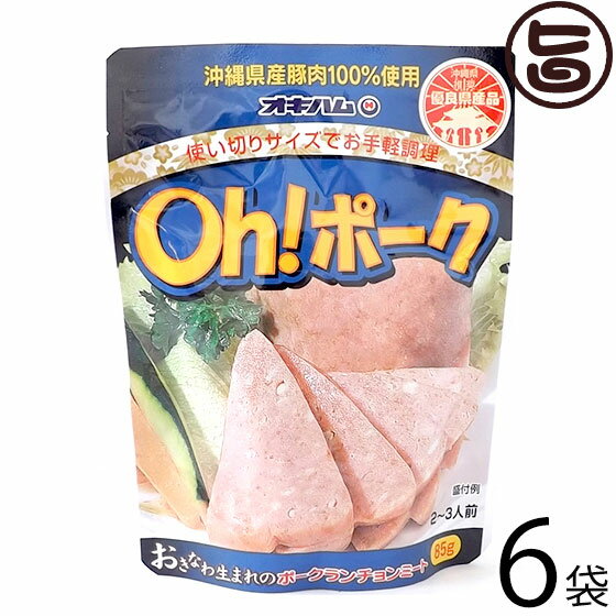 オキハム Oh! ポーク 85g×6P 沖縄 土産 人気 沖縄県産豚肉100%使用 お土産にも最適