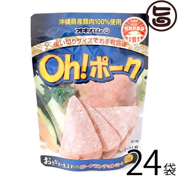 オキハム Oh! ポーク 85g×24P 沖縄 土産 人気 沖縄県産豚肉100%使用 お土産にも最適 送料無料