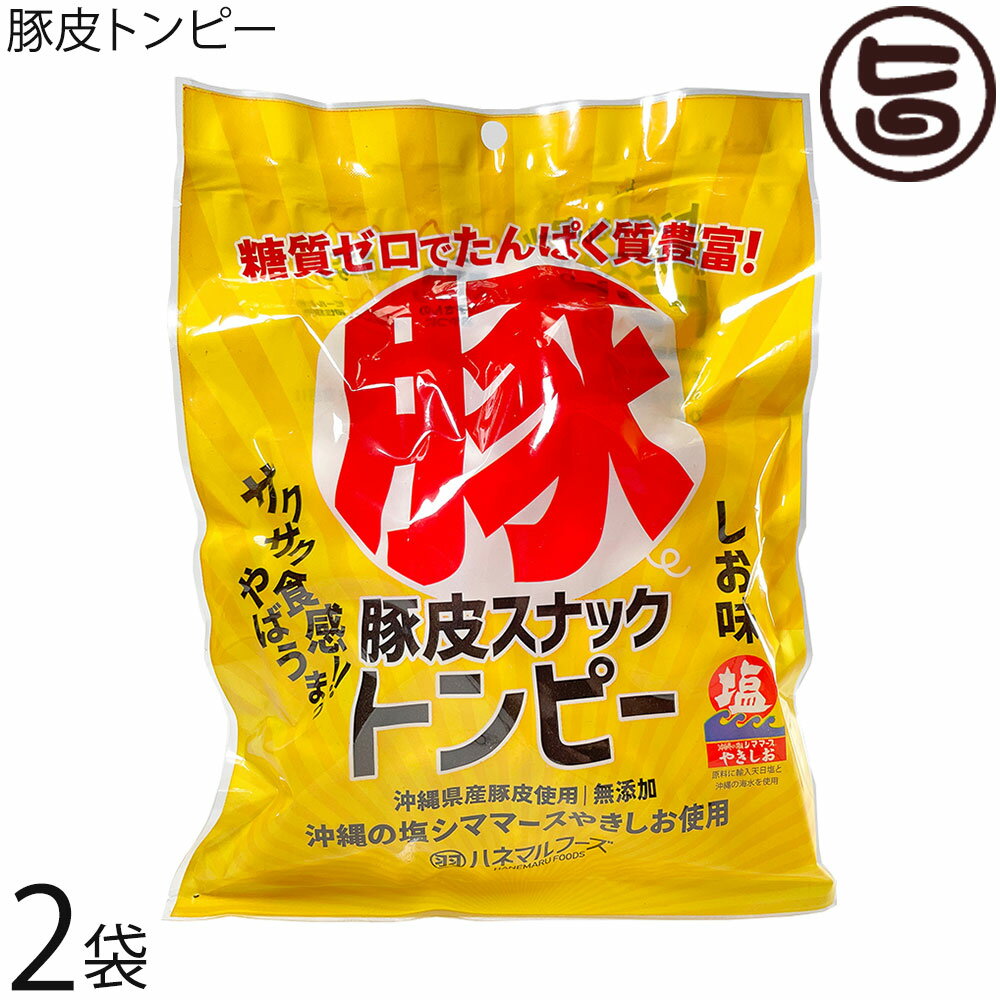ハネマルフーズ 豚皮スナックトンピー 40g×2袋 沖縄 あんだかし あぶらかす 優良県産品