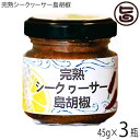 アグリット久米島 完熟シークヮーサー島胡椒 45g×3本 沖縄 人気 土産 調味料 島胡椒 シークヮーサー果皮