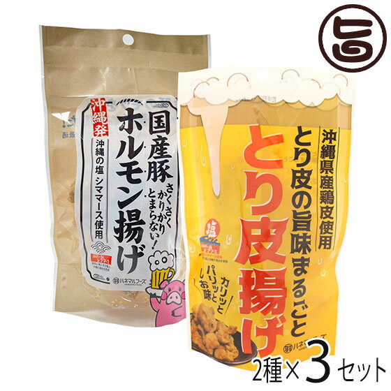 ハネマルフーズ とり皮の旨味まるごと とり唐揚げ ホルモン揚げ 各50g×各3袋のサムネイル