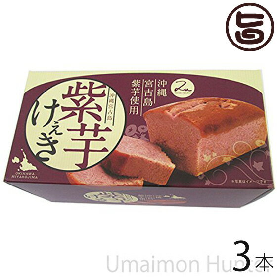 紅芋けぇき 3本 沖縄 フルーツ 南国 野菜 お土産 手土産 人気 焼き菓子 パウンドケーキ 焼き菓子