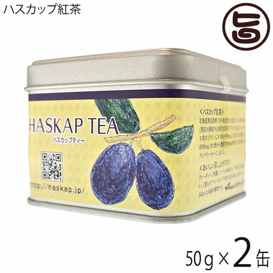 ハスカップ紅茶 角缶 50g×2缶 はすかっぷサービス 苫小