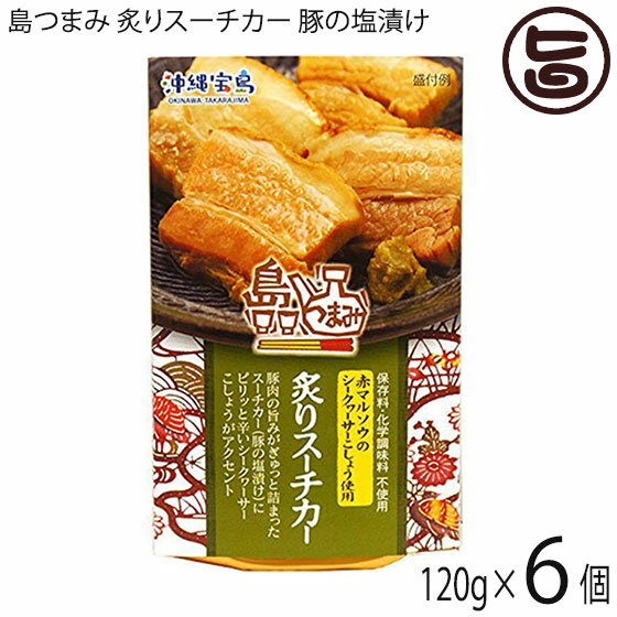 島つまみ 炙りスーチカー 豚の塩漬け 120g×6個 沖縄 土産 沖縄土産 おつまみ 缶つまのサムネイル