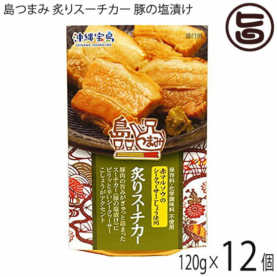 島つまみ 炙りスーチカー 豚の塩漬け 120g×12個 沖縄 土産 沖縄土産 おつまみ 缶つま