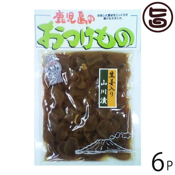 ふじさき漬物舗 生姜入り 山川漬 140g×6袋 鹿児島県 人気 定番 土産 伝統製法 カメ壺仕込み 南九州産の千切り生姜