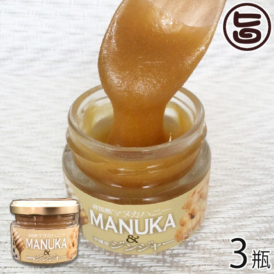 ハニーフュージョン マヌカハニー＆ジンジャー 50g×3瓶