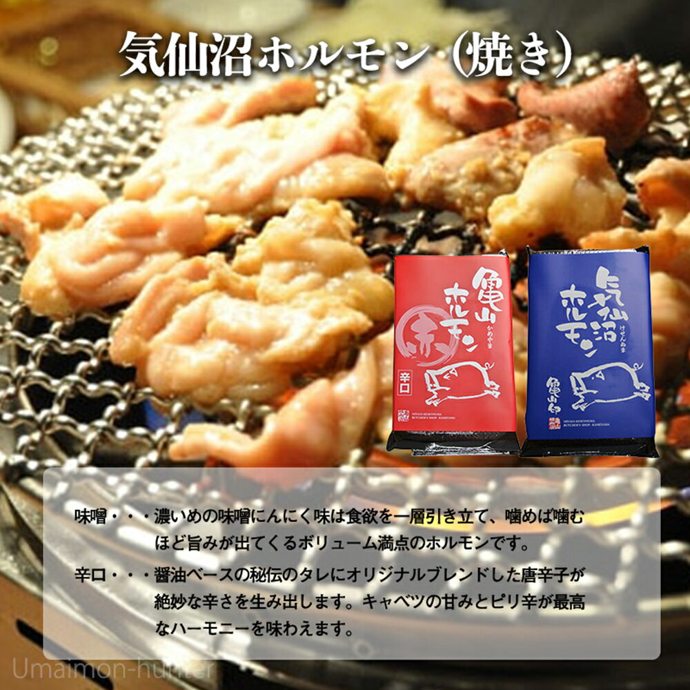 亀山精肉店 気仙沼ホルモンセット（味噌・辛口）350g×各2P 岩手県