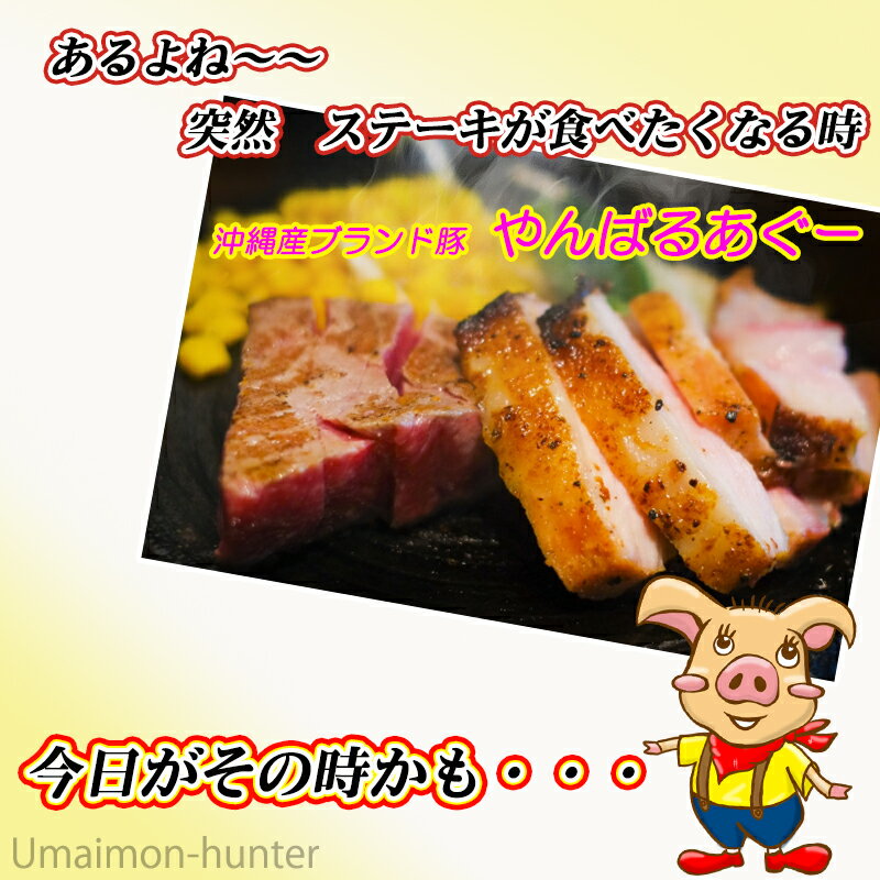 フレッシュミートがなは やんばるあぐー 白豚 ロース ステーキ用 120g×10枚 沖縄 土産 アグー 貴重 希少 肉