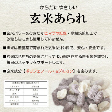 碧い海 玄米あられ ミックス 100g×24 熊本県南阿蘇産 黒玄米使用 肥料 農薬不使用 高熱焙煎加工 熊本 土産 無添加 おやつ 離乳食 条件付き送料無料