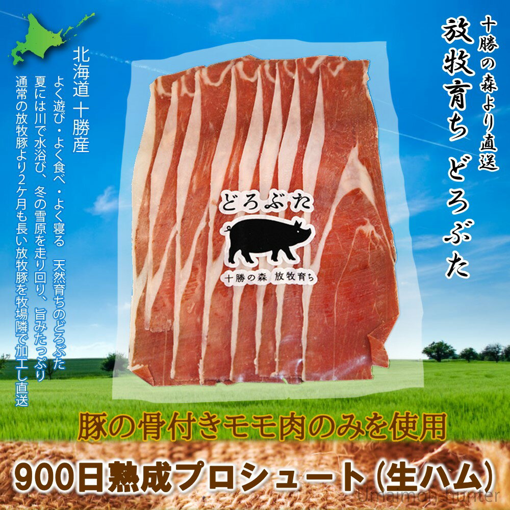 エルパソ どろぶた 900日熟成プロシュート（生ハム）40g×5P 北海道 土産 人気 お取り寄せ食材 オリジナルの放牧豚 豚の骨付きモモ肉のみを使用