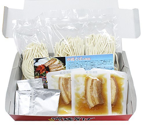 沖縄そば3食入り(箱) 味付豚ばら肉煮込み入×6箱 沖縄 人気 琉球料理 定番 土産 条件付き送料無料