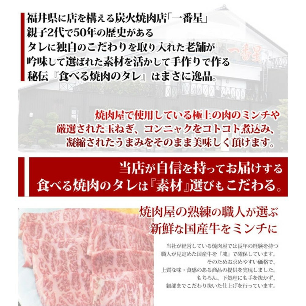 越前三國湊屋 食べる焼肉のタレ 110g×2本 福井県 調味料 人気 タレ 3