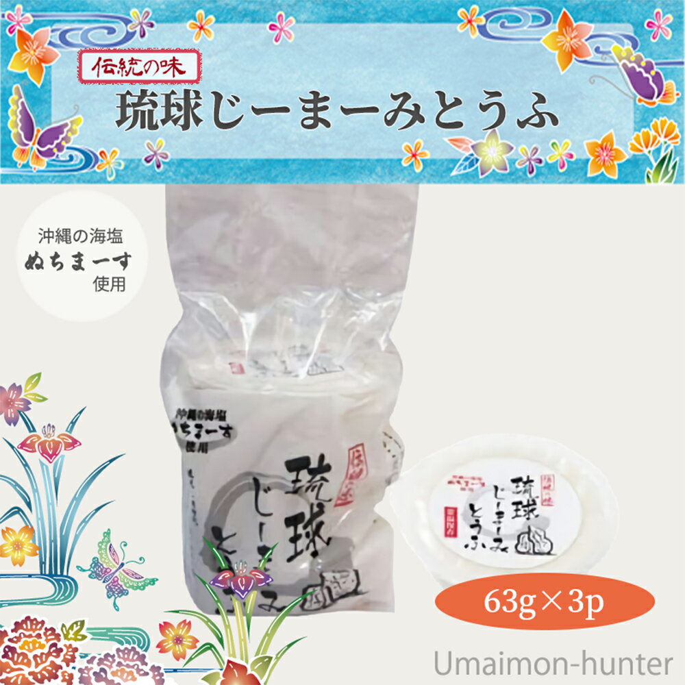 ハドムフードサービス 琉球じーまーみとうふ (63g×3個入)×3袋 ジーマーミ豆腐 沖縄
