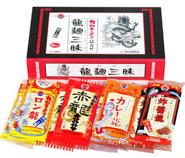 4種各5入 龍麺三昧20入詰め合わせセット ノンフライ麺 四種の味楽しめる 食べ比べ 送料無料