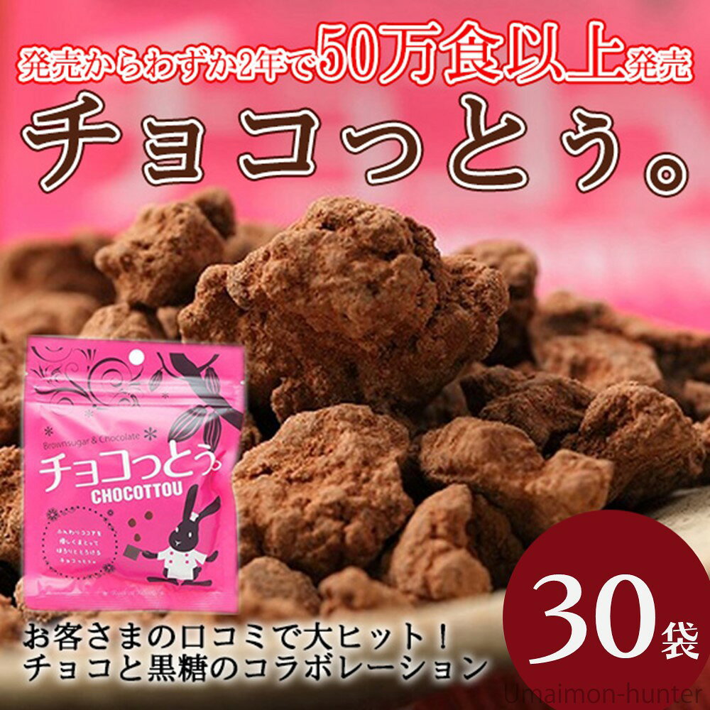 旨いもんハンターの琉球黒糖 チョコっとぅ。40g×30袋 チョコレート 黒糖｜アングル2