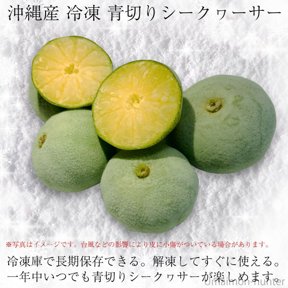 サンチャイルド農園 冷凍 青切りシークヮーサー 2Kg 沖縄 大宜味産