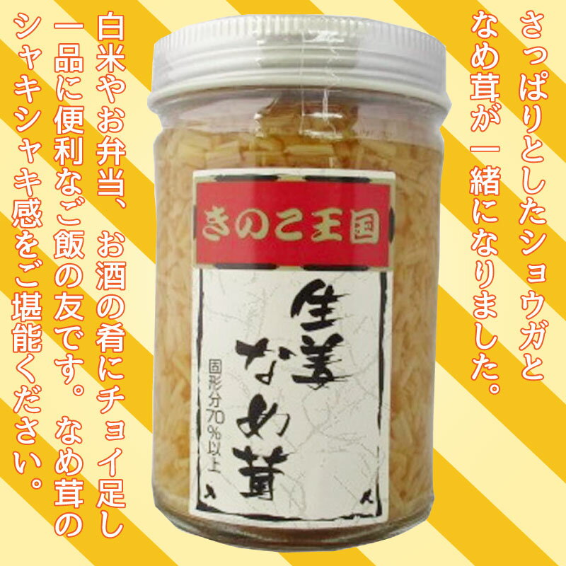北海道名販 生姜なめ茸 170g×10瓶 北海道 人気 定番 土産 惣菜 ショウガ入り