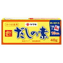 かつお節の風味を活かした1袋使いきりタイプのだしの素●名称：だしの素粉末●内容量：（4g×10袋入）×1ケース（全80本）●原材料名：食塩（国内製造）、ぶどう糖、風味原料（かつおぶし粉末、そうだかつおぶし粉末、乾しいたけ粉末）、たん白加水分解物（小麦を含む）/調味料（アミノ酸等）●栄養成分：(100g当たり)エネルギー237kcal、たんぱく質23.1g、脂質0.5g、炭水化物34.9g、ナトリウム16050mg、食塩相当量40.8g、水分0.7g、灰分40.8g●賞味期限：（メーカー製造日より）540日●保存方法：開封後は吸湿しやすいため、内袋の切り口を閉じて、できるだけお早めにお使いください。●販売者：ヤマキ株式会社