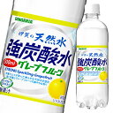 サンガリア 伊賀の天然水強炭酸水グレープフルーツ500ml×1ケース（全24本） 送料無料