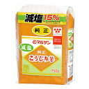 日本食品標準成分表2015年版「赤色辛みそ」と比較して塩分（ナトリウム換算）を15％オフしました。こうじの粒を残し、じっくり熟成させた粒みそです。大豆、米、塩でつくられた純正こうじみそです。●名称：米みそ●内容量：750gピロー×1ケース（全12本）●原材料名：大豆（アメリカ）、米、食塩●栄養成分：100g当たりエネルギー194kcalたんぱく質11.5g脂質4.7g炭水化物26.4g食塩相当量9.9g●賞味期限：（メーカー製造日より）180日●保存方法：直射日光・高温多湿を避けて保存●販売者：マルサンアイ株式会社