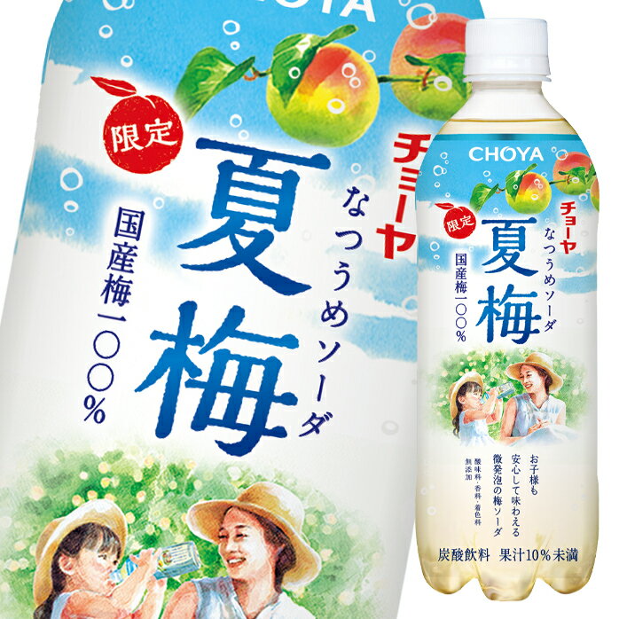 【送料無料】チョーヤ 梅酒 夏梅ソーダ500g×2ケース（全48本）【新商品】【新発売】のサムネイル