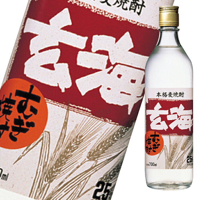 アサヒ 25度 むぎ焼酎 玄海700ml瓶×2ケース（全24本） 送料無料