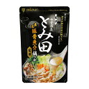 ラーメンの名店「中華蕎麦とみ田」監修のもと、「濃厚豚骨魚介つけ麺」の味わいを再現した鍋つゆです。じっくり煮込んだ豚骨の濃厚なスープに、宗田鰹、鯖、煮干しの3種の魚粉を加えたコクがある濃厚な味わいが特徴です。あの名店の味わいを、お鍋はもちろん、〆のラーメンもお楽しみ頂けます。●名称：鍋つゆ（ストレートタイプ）●内容量：750g（3〜4人前）ストレートタイプ×1ケース（全12本）●原材料名：しょうゆ（小麦・大豆を含む）（国内製造）、豚骨エキス、水あめ、食塩、ポークチキン香味オイル、アミノ酸液（大豆を含む）、鶏がらだし、砂糖、さば節粉末、そうだ節粉末、煮干し粉末、香味食用油、かつおエキス、酵母エキス（大豆を含む）／調味料（アミノ酸等）、増粘剤（キサンタンガム）、レシチン（大豆由来）●栄養成分：1人前（214g）当たりエネルギー：60kcal、たんぱく質：3.4g、脂質：3.6g、炭水化物：3.4g、食塩相当量：4.1g●賞味期限：（メーカー製造日より）1110日●保存方法：開封前常温●販売者：株式会社Mizkan