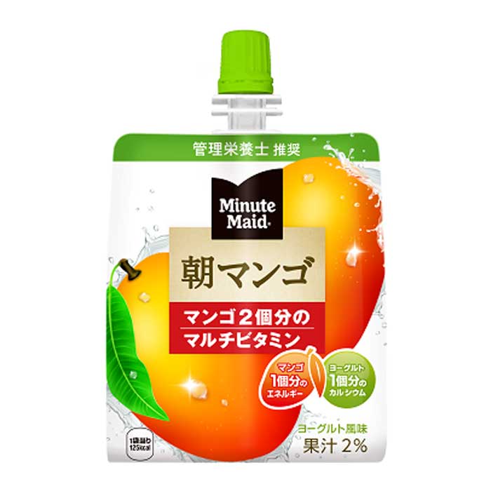 コカ コーラ ミニッツメイド 朝マンゴ180gパウチ×3ケース（全72本） 送料無料