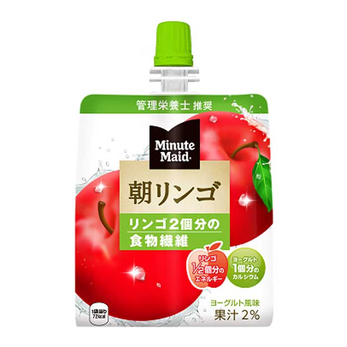 コカ コーラ ミニッツメイド 朝リンゴ180gパウチ×3ケース（全72本） 送料無料