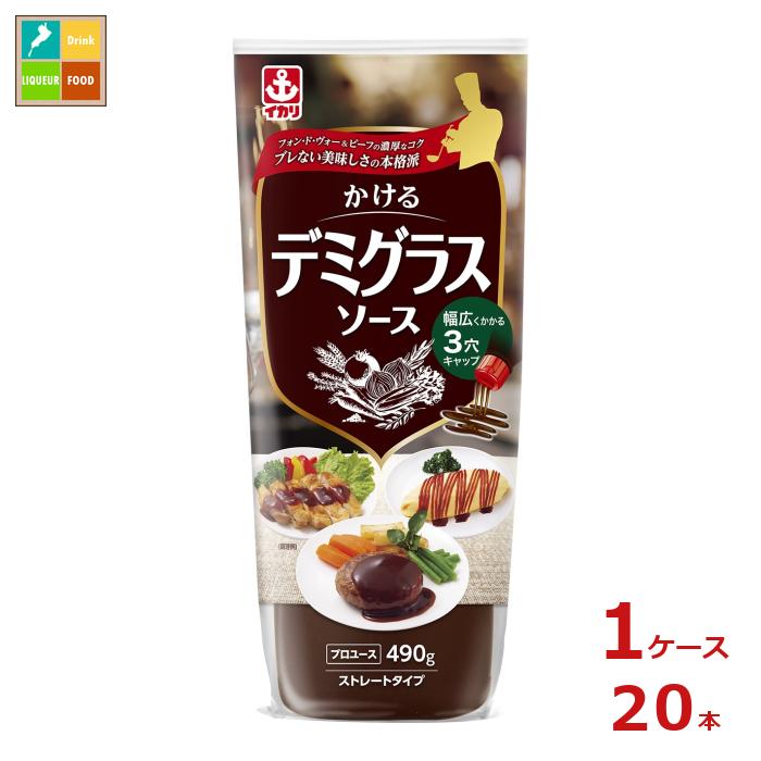 先着限りクーポン付 イカリソース かけるデミグラスソース 業務用490g×1ケース(全20本) 送料無料【co】