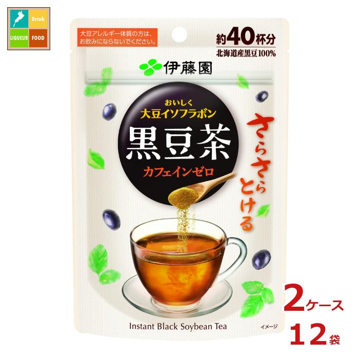 伊藤園 さらさらとける おいしく大豆イソフラボン 黒豆茶32g×2ケース（全12本）送料無料
