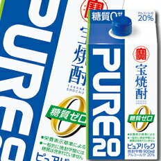 宝酒造 宝焼酎「ピュアパック」20度 紙パック 900ml×1ケース（全6本） 送料無料